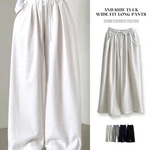 앤드 사이드턱 와이드핏 롱팬츠